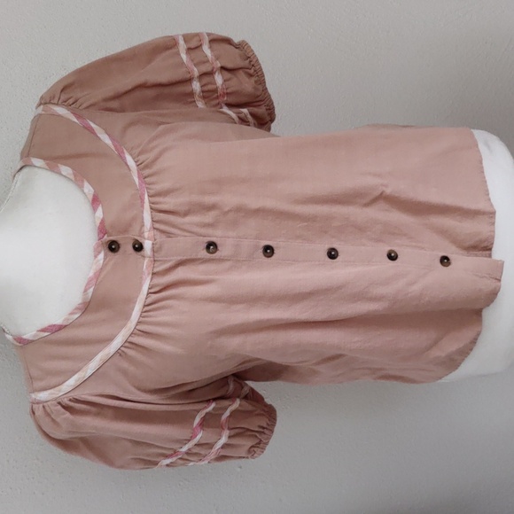 Madewell Gingham trim Curved yoke Top - Picture 2 of 10